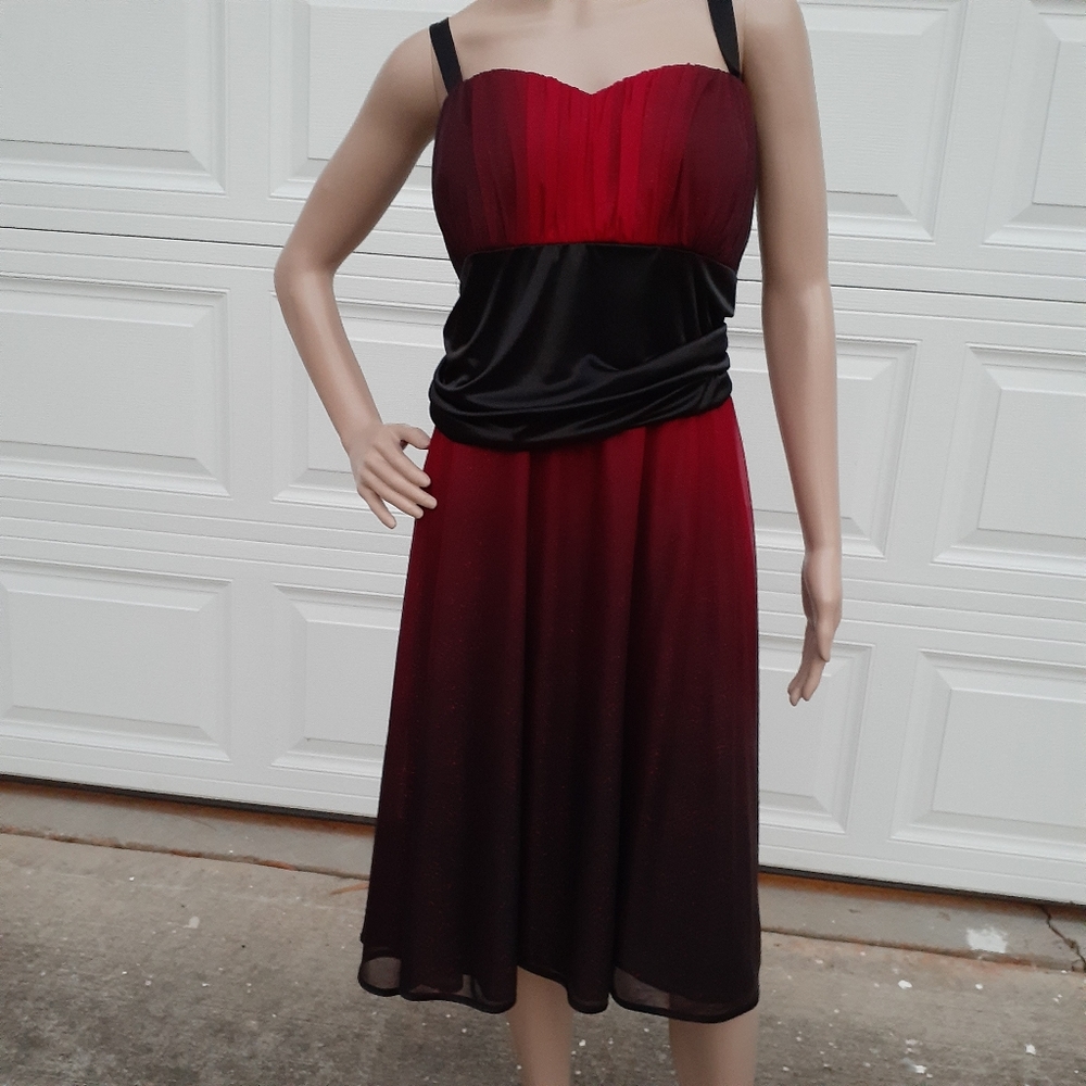 R and M Richards  burgandy dress